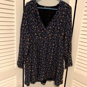 ZARA long-sleeve mini dress